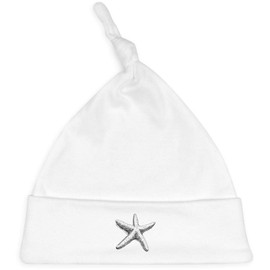 Azeeda 'Single Starfish' Baby Beanie Hat (BH00035019) White