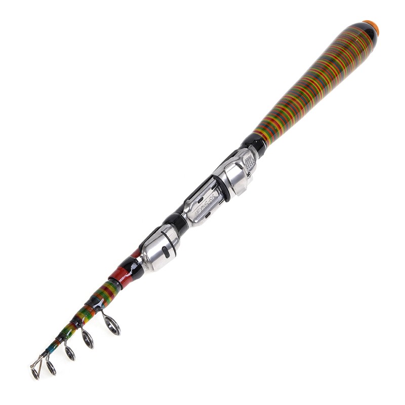 1.2M 3.94FT Telescopic Fishing Rod Travel Spinning Lure Rod Raft