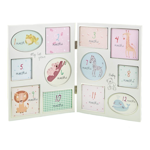 FASHIONCRAFT Lovely Baby Collage, Perfect Baby-shower Gift, Favor - Hinged - My First Year