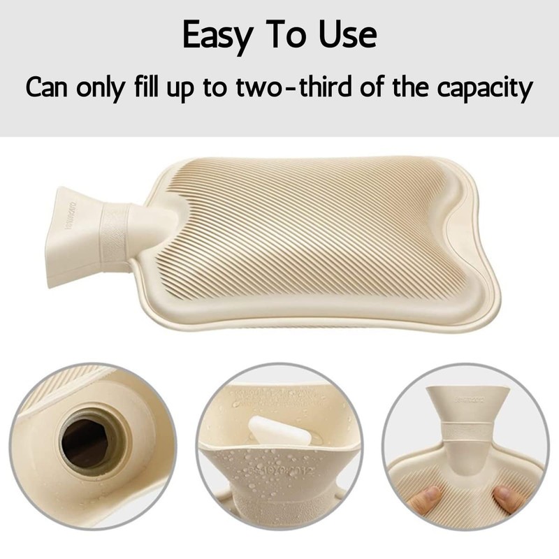 OLIVIA ROCCO Hot Water Bottle with Soft Fleece Cover Large