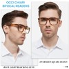 OCCI CHIARI Bifocal Readers for Men 2.25 Big Rectangle Blue