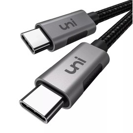 uni USB C to USB C cable 10FT, 100W to C type nylon braided USB C cable 2 pack
