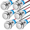 HOTUT 6 Pieces 12 mm Latching Push Button Switch, Waterproof