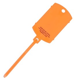 Key Tags - Vehicle Plastic Key Tags UNPRINTED (200) with self looping Tails (Orange)