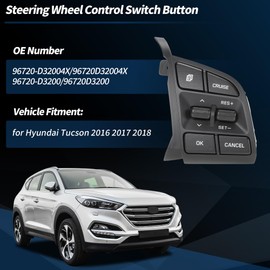 SWITCHRISE Steering Wheel Cruise Control Switch Button Right Side for Hyundai Tucson 2016 2017 2018 Replace No.96720-D32004X/96720-D3200