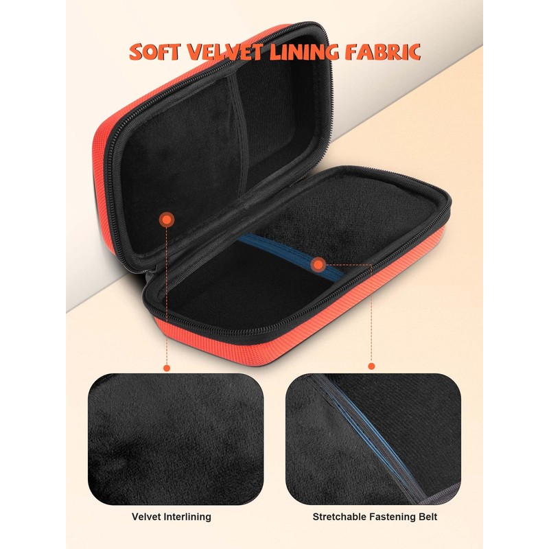 Large Double Eyeglasses Case, Shockproof Hard EVA Shell Dual Sunglasses