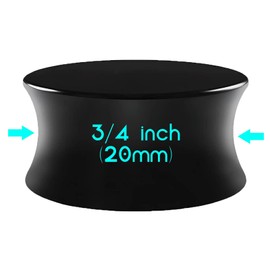 Ear Tunnel Set, 2 Pieces Double Flared Ear Expander Acrylic Ear Piercing Expander Flesh Tunnel Plugs, (Black, 3-30 mm), Acrylic, No gemstone