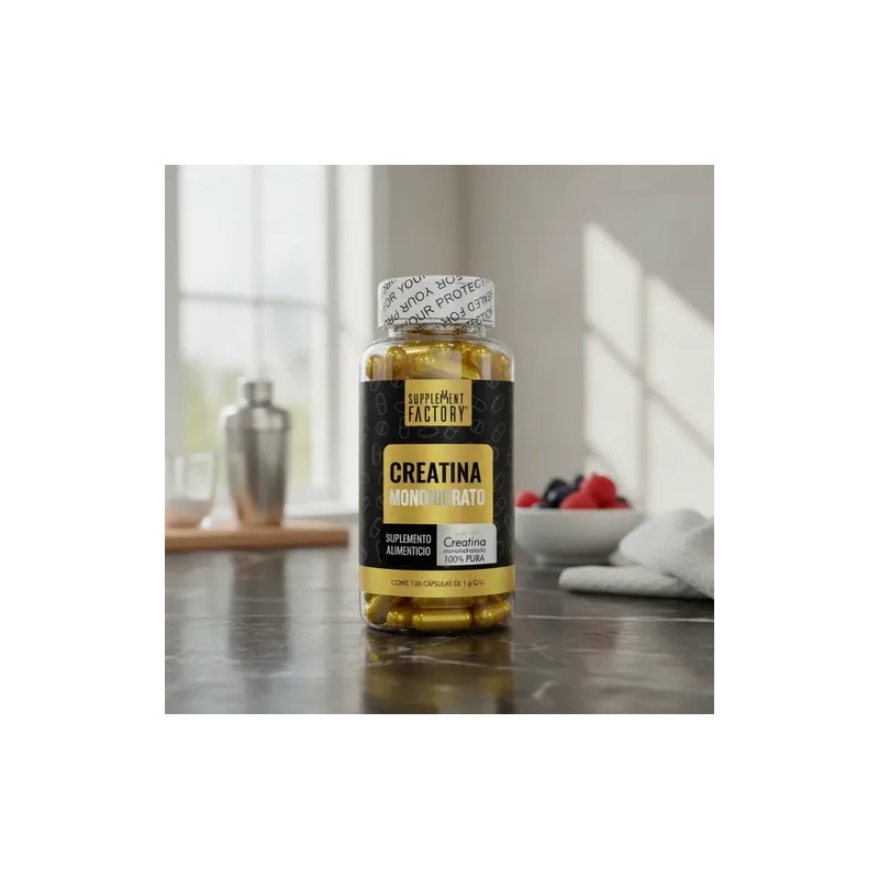 Creatina Monohidratada 100 Cápsulas, Calidad Premium