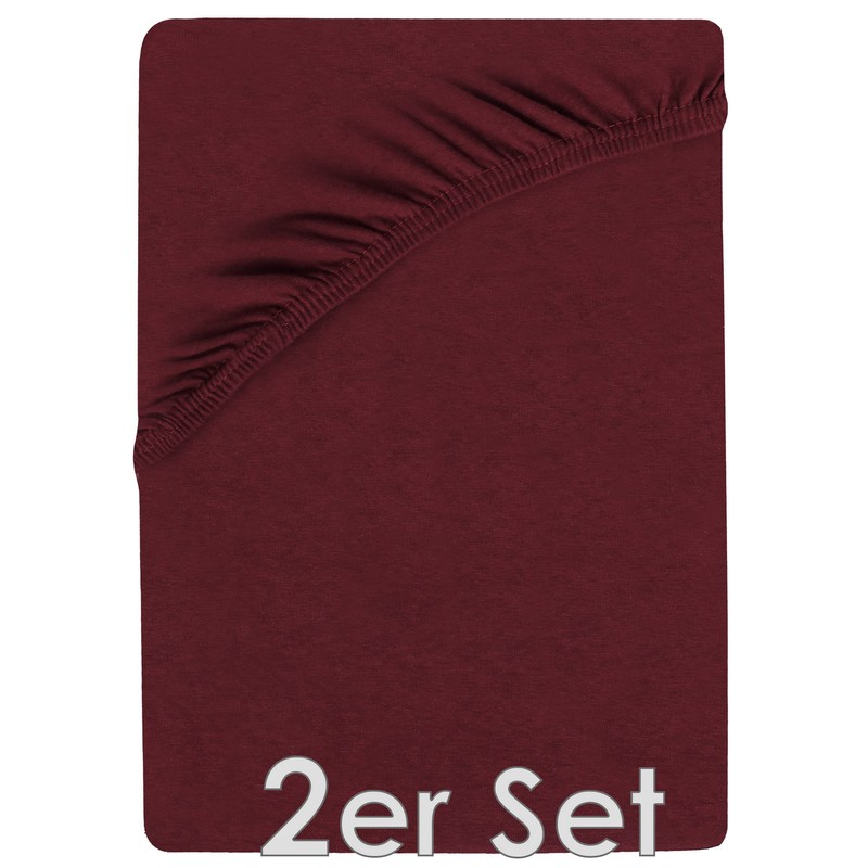 NatureMark Set of 2 Children's Jersey Fitted Sheets, 100% Cotton,