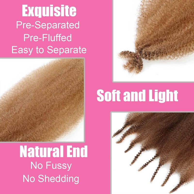 Afro Twist Hair 28 Inch 3 Packs, Springy Afro Twist