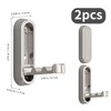 2 Pack Silver Foldable Wall Hooks Heavy Duty - Invisible