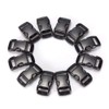 Kingsie 30pcs Black Plastic 10mm Side Release Buckles for Lanyard