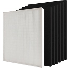 115115 Replacement Filters Compatible for Winix PlasmaWave Air Purifier C535 5300 5300-2 5500 5500-2 6300 6300-2 P300 AM90 9000 5000 5000B C909 9800, 1 True HEPA Filter + 6 Carbon Pre-Filters