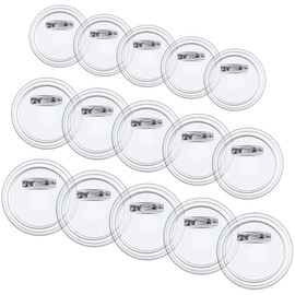 ZAMXHUG Buttons Make Yourself - 15 Pieces Acrylic Design Button Badges, DIY Badge Tool, Clear Button Pin Badge Kit (Diameter 25 mm/Diameter 37 mm/Diameter 44 mm)
