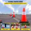 Unbranded Safety Cones Traffic Cones 18" Orange Reflective Collars Road