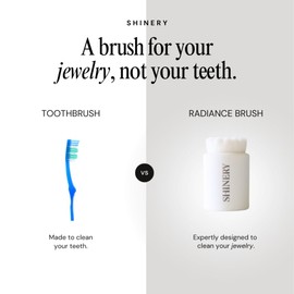 Shinery Radiance Brush - Luxury Jewelry Cleaning Brush, Professional Grade - Perfect for Rings, Necklaces, Bracelets, Earrings, and Watches - Must-Have for Jewelry Lovers