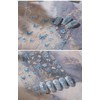 5D Embossed Blue Butterfly Nail Stickers Flowers Nail Art Stickers