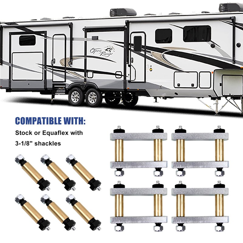 Sporacingrts Heavy Duty Shackle Upgrade Kit Trailer Shackle kit 3.125"