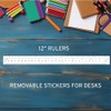 Removable Stickers - 12" Rulers for School, White Rulers with