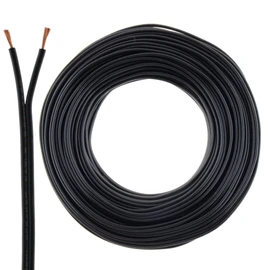 Speaker Cable 2x0,5 mm² CCA – Audio cable – Black – 25 m – Cable
