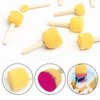 50 Pcs Round Foam Brushes - Washable Sponges with Wooden