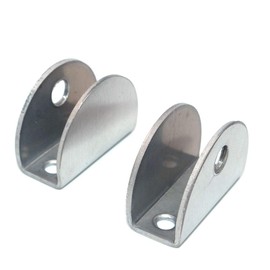 Set of 20 of NUZAMAS Glass Shelf Brackets - 201 Stainless Steel Glass Clamp Clip Holder, Rectangle Adjustable Clamping 8-12mm Thickness Panel, Size 27.5x37x16.5mm