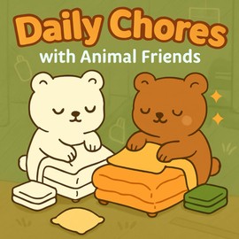 Daily Chores with Animal Friends: Fun and Easy Coloring Book for Kids Ages 3–7: Cute Animal Buddies Doing Chores Like Cleaning, Cooking, and Gardening ... to Learn Good Habits While Coloring!