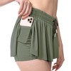 YLDUJ AMUM - Pantalones cortos con bolsillos para mujer, Verde