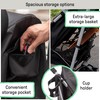 Summer Infant 3Dlite ST Convenience Stroller, Black & Gray -