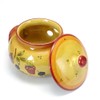 Made In Portugal Pottery Garlic Pot Strawberry Pattern Hand Painted