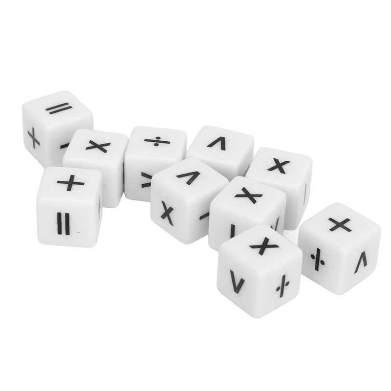 20pcs Teaching Dice Set Math Operation Dice Mathematical Operation Dices