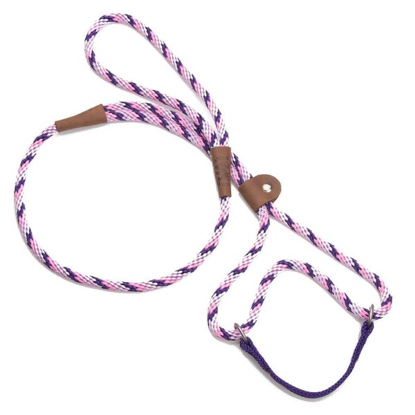 Mendota Pet Dog Walker, Martingale Style Leash - Leash & Collar Combo, Made in The USA - Lilac, 3/8 in x 6 ft - for Small/Medium Breeds