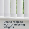 Chainless Vertical Blind Bottom Weights – UV-Coated Plastic Slat Weights,