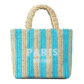 Straw Tote Bag for Women Summer Bright Color Hobo Beach Bag Woven Crochet Straw Shoulder Bag for Travel Vacation