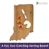 Totally Bamboo Indiana State Shaped Bamboo Serving and Cutting Board