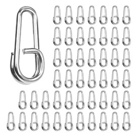 VOANZO 50Pcs Quick Change Fishing Snaps Clips,Stainless Steel Carp Fishing Power Clips Link for Lures