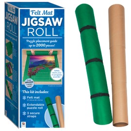 Felt Mat Jigsaw Roll-Preserve Jigsaw Progress - Store Jigsaws Compactly - Puzzle Essentials - Hobbies-Jigsaw Accessories for Kids and Adult Enthusiasts - Save Space and Take Jigsaws on The Go