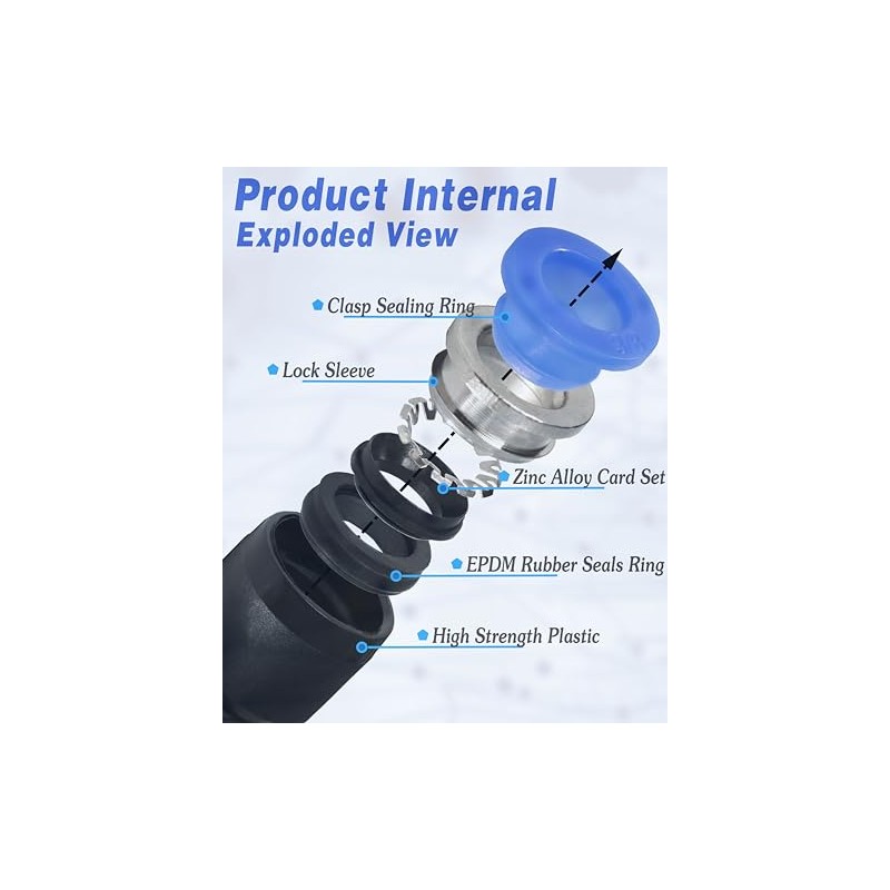 Kit De 20 Conectores De Aire Comprimido De 12 Mm