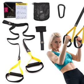 HEKE Equipo de Entrenamiento de Suspension, Rally Banda de Resistencia para Entrenamiento de Gimnasio en Casa de Cuerpo Completo, Entrenamiento Suspendido Cuerda de Tracción, Amarillo