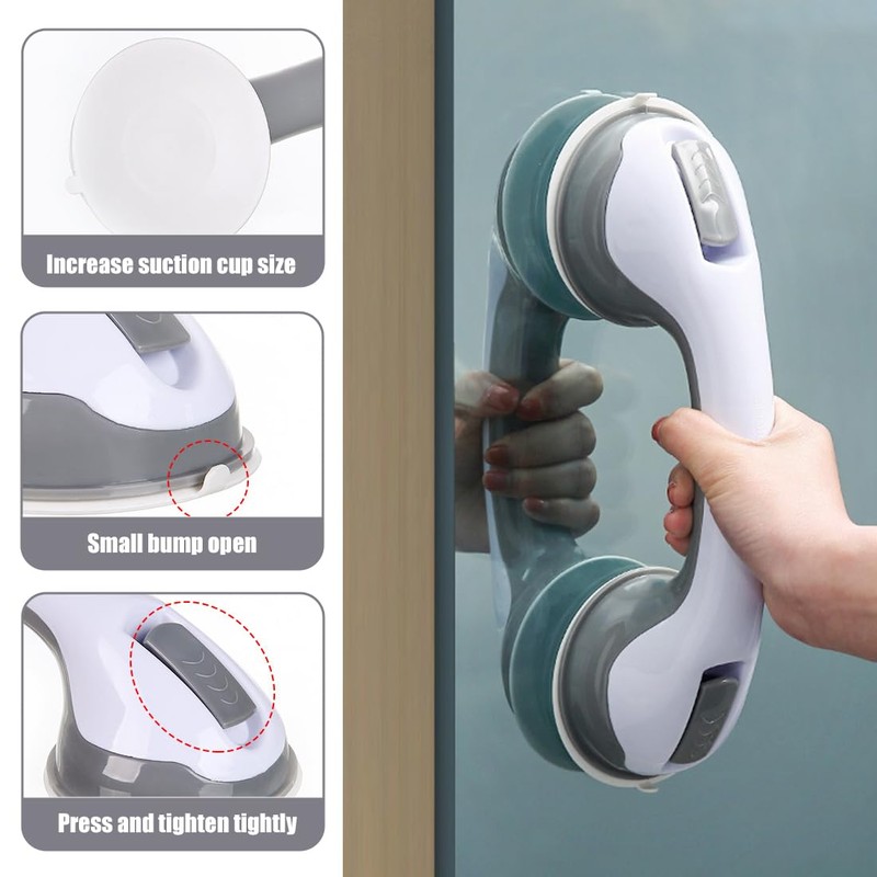 Grab Bars for Seniors, Pack of 2 Shower Handles, No