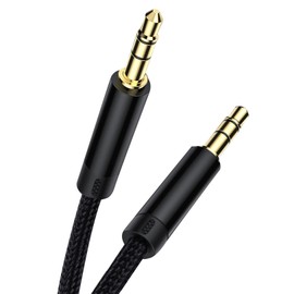 YHQZ 1M Aux Cable Braided Stereo 3.5mm Audio Cable,Mini Jack Male to Male Audio Cable,Nylon Braided Aux Lead Auxiliary for Car,Smartphone,Home Stereo,Laptop and More(3.3ft Long)