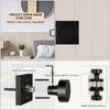 HIMEETIME Matte Black Door Knobs Interior with Lock, Modern Square