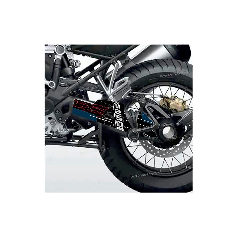 Cardano Swingarm Sticker Compatible with Motorcycle R1250 GS Trophy (Black)