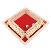 4 Sided Shut The Box Dice Game Wooden Board Table