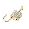 Tighall 2 PCS Zinc Alloy Gold Small Square Decorative Padlock,