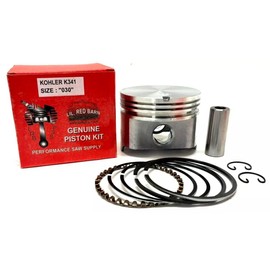 Lil Red Barn Chrome Piston Kit Compatible with Kohler K341 16HP Engine, .030 Oversize, Replaces Part 45-874-05-S