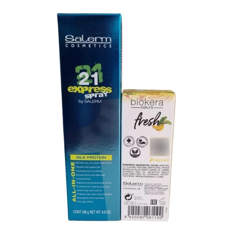 Salerm 21 Express 190ml + Yellow Shot Oil Biokera 75ml