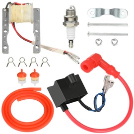 YOXUFA - Bobina de encendido CDI mejorada + kit de bobina magnética para bicicleta motorizada, motor de 2 tiempos, 80 cc, 100 cc, 49 cc, 50 cc, PK80 BT80 YD100, piezas de alto rendimiento