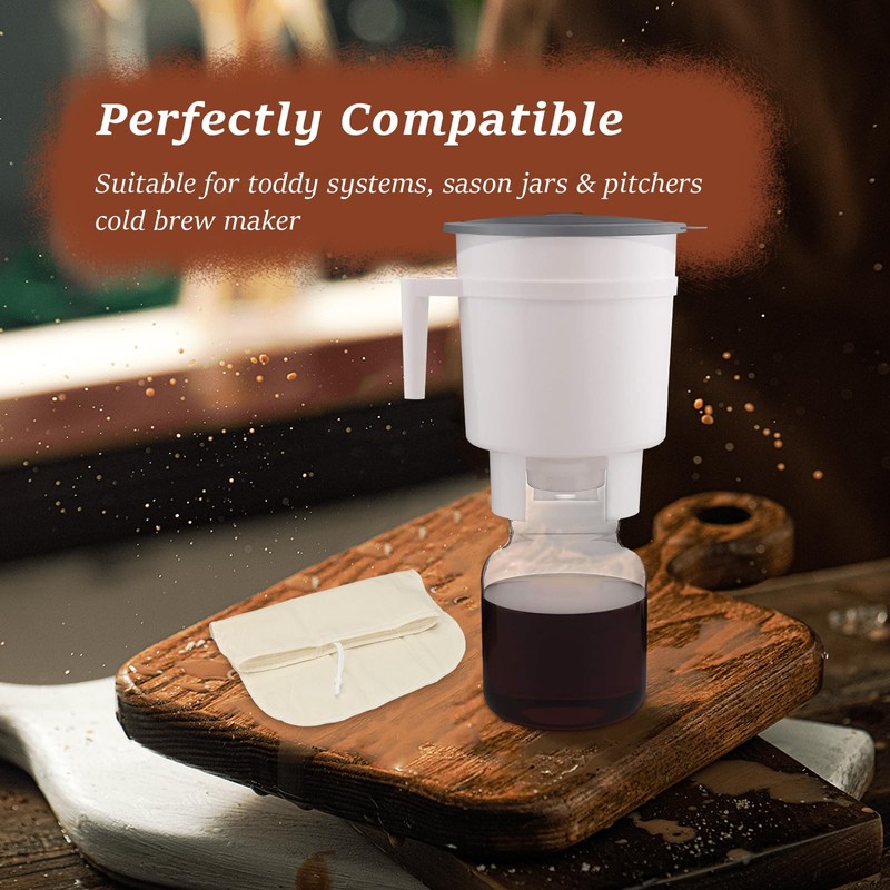PalpitateC Cold Brew Coffee Filter Bag Compatible with Toddy Systems,