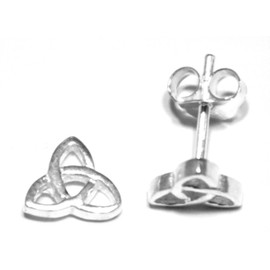 Arranview Jewellery Celtic Knotwork Triangle 7mm Stud Earring - 925 Sterling Silver